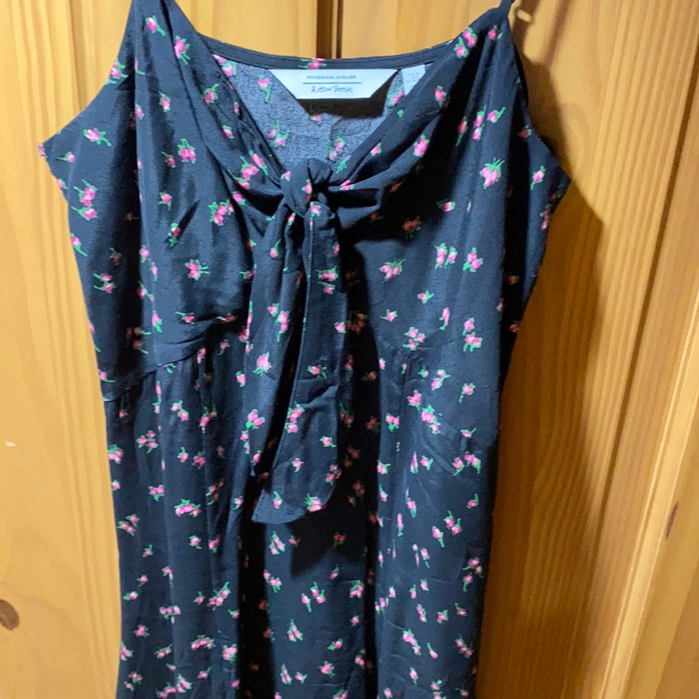& Other Stories Black Floral Mini/ Midi Dress